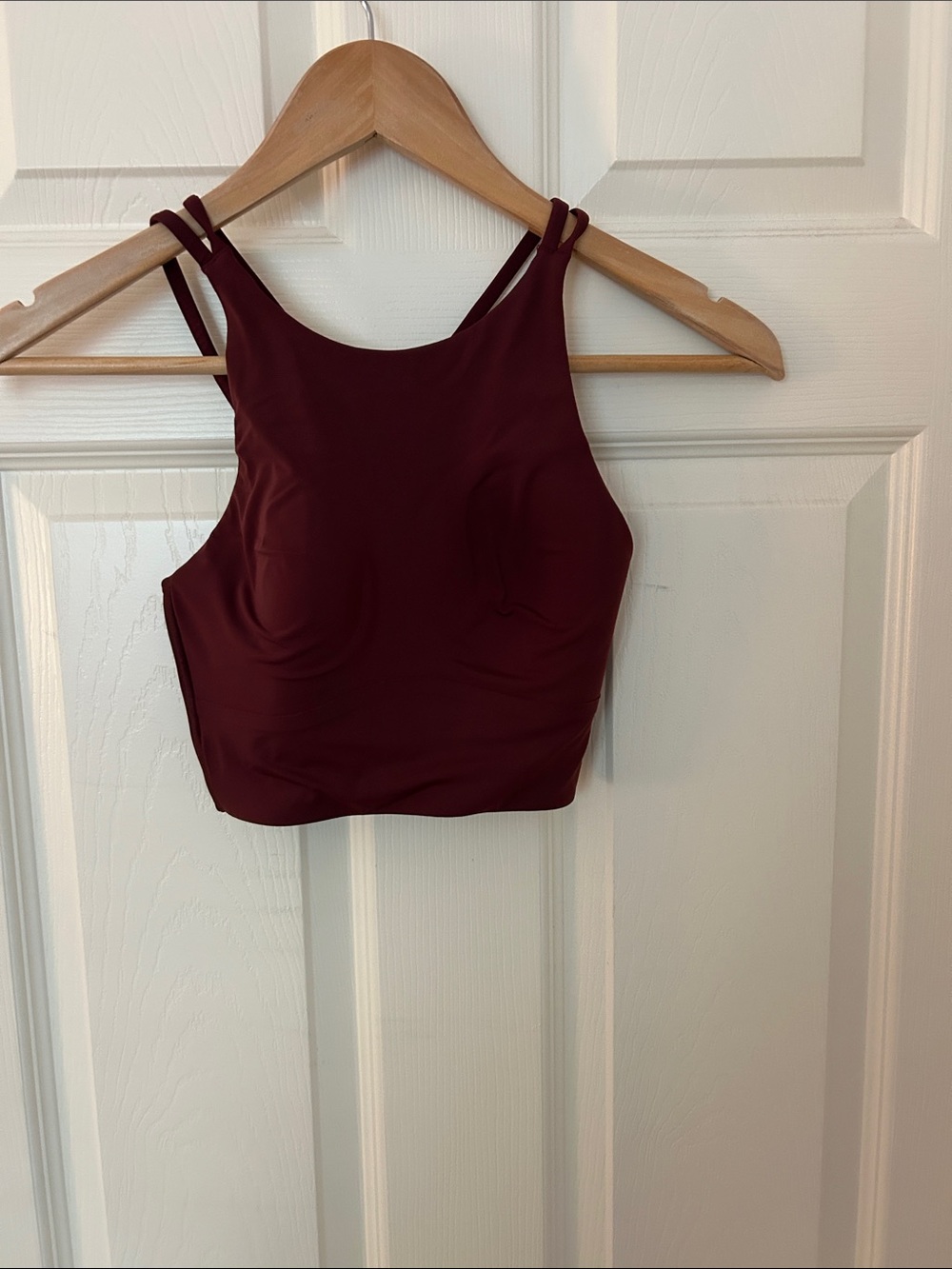 lululemon athletica Burgundy Strappy Crop Sports Bra